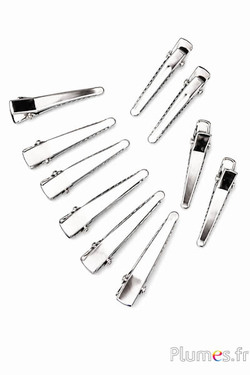 Krokodil haarspeldjes - 7 x 45 mm - zilver